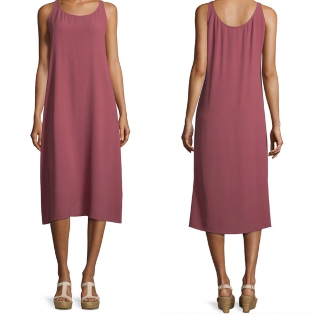โค๏ธ Eileen Fisher Mauve silk dress midi
